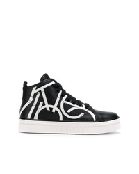 Sneakers alte in pelle nere e bianche di Calvin Klein 205W39nyc