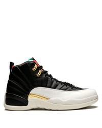 Sneakers alte in pelle nere e bianche di Jordan