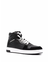 Sneakers alte in pelle nere e bianche di Calvin Klein Jeans