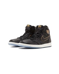 Sneakers alte in pelle nere di Jordan