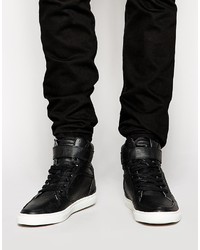 Sneakers alte in pelle nere di Asos