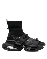 Sneakers alte in pelle nere di Balmain