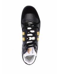 Sneakers alte in pelle nere di Lanvin