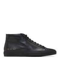 Sneakers alte in pelle nere di Common Projects