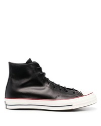 Sneakers alte in pelle nere di Converse