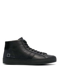 Sneakers alte in pelle nere di D.A.T.E