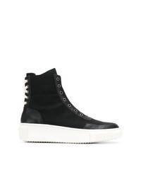 Sneakers alte in pelle nere di D By D