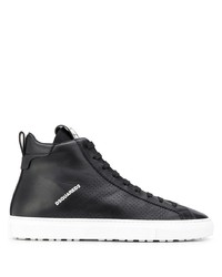 Sneakers alte in pelle nere di DSQUARED2