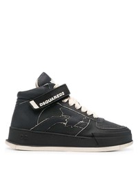 Sneakers alte in pelle nere di DSQUARED2