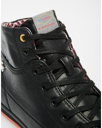Sneakers alte in pelle nere di N.