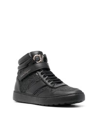 Sneakers alte in pelle nere di Salvatore Ferragamo