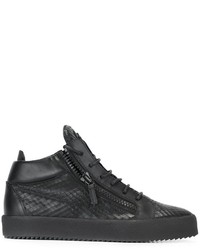 Sneakers alte in pelle nere di Giuseppe Zanotti Design