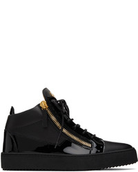 Sneakers alte in pelle nere di Giuseppe Zanotti