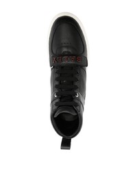 Sneakers alte in pelle nere di Bally