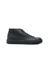 Sneakers alte in pelle nere di Lanvin
