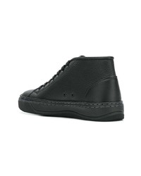 Sneakers alte in pelle nere di Lanvin
