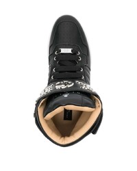 Sneakers alte in pelle nere di Philipp Plein