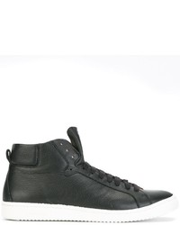 Sneakers alte in pelle nere di Paul Smith