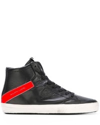 Sneakers alte in pelle nere di Philippe Model