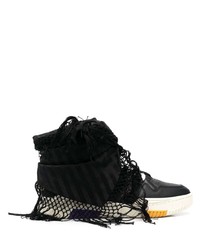 Sneakers alte in pelle nere di Saint Laurent