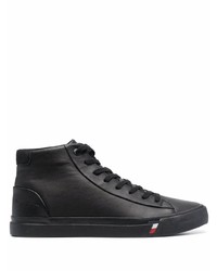 Sneakers alte in pelle nere di Tommy Hilfiger