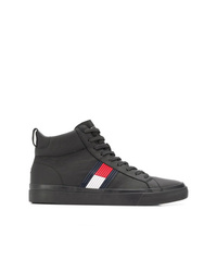Sneakers alte in pelle nere di Tommy Hilfiger