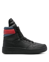 Sneakers alte in pelle nere di Tommy Jeans