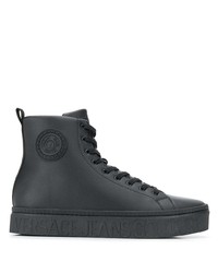 Sneakers alte in pelle nere di VERSACE JEANS COUTURE