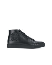 Sneakers alte in pelle nere di Versus