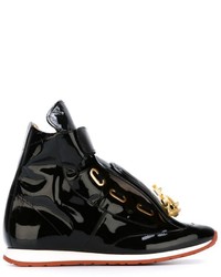 Sneakers alte in pelle nere di Vivienne Westwood