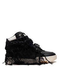 Sneakers alte in pelle nere di YSL