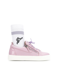 Sneakers alte in pelle rosa di Giuseppe Zanotti Design