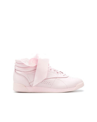 Sneakers alte in pelle rosa di Reebok
