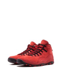 Sneakers alte in pelle rosse di Jordan