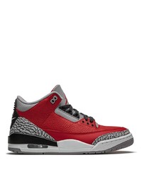 Sneakers alte in pelle rosse di Jordan
