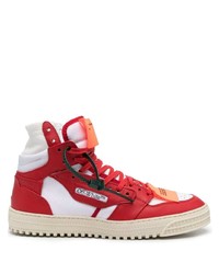 Sneakers alte in pelle rosse di Off-White