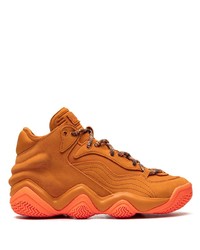 Sneakers alte in pelle scamosciata arancioni di adidas