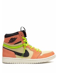 Sneakers alte in pelle scamosciata arancioni di Jordan