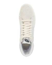 Sneakers alte in pelle scamosciata bianche di Vans