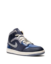 Sneakers alte in pelle scamosciata blu scuro di Jordan