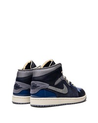 Sneakers alte in pelle scamosciata blu scuro di Jordan