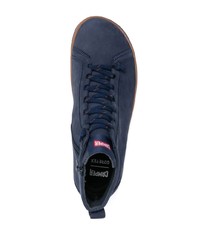 Sneakers alte in pelle scamosciata blu scuro di Camper