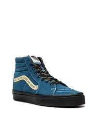 Sneakers alte in pelle scamosciata blu scuro di Vans