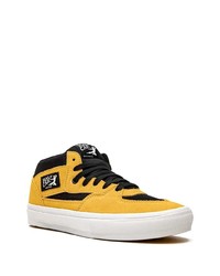 Sneakers alte in pelle scamosciata gialle di Vans