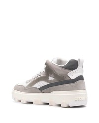 Sneakers alte in pelle scamosciata grigie di DSQUARED2