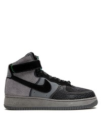 Sneakers alte in pelle scamosciata grigio scuro di Nike
