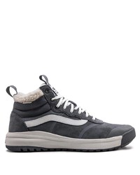 Sneakers alte in pelle scamosciata grigio scuro di Vans
