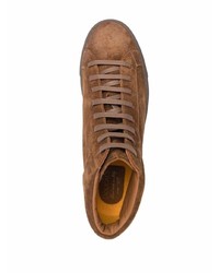 Sneakers alte in pelle scamosciata marroni di Doucal's