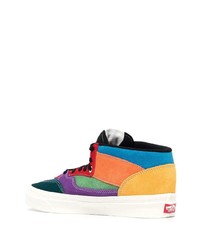 Sneakers alte in pelle scamosciata multicolori di Vans