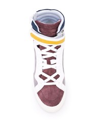 Sneakers alte in pelle scamosciata multicolori di Pierre Hardy